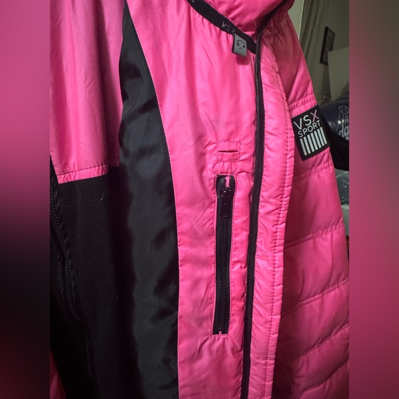 Victoria's Secret Neon Pink Hooded Jacket - LARGE NWT - Picture 6 of 8